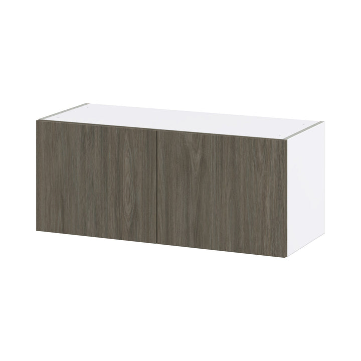 Hugo&Borg Savane 36-in W x 15-in H x 14-in D Textmel Wall Fully Assembled Cabinet (Flat Panel Slab Door Style)