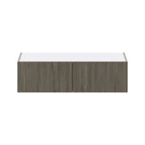 Hugo&Borg Savane 36-in W x 10-in H x 14-in D Textmel Wall Fully Assembled Cabinet (Flat Panel Slab Door Style)