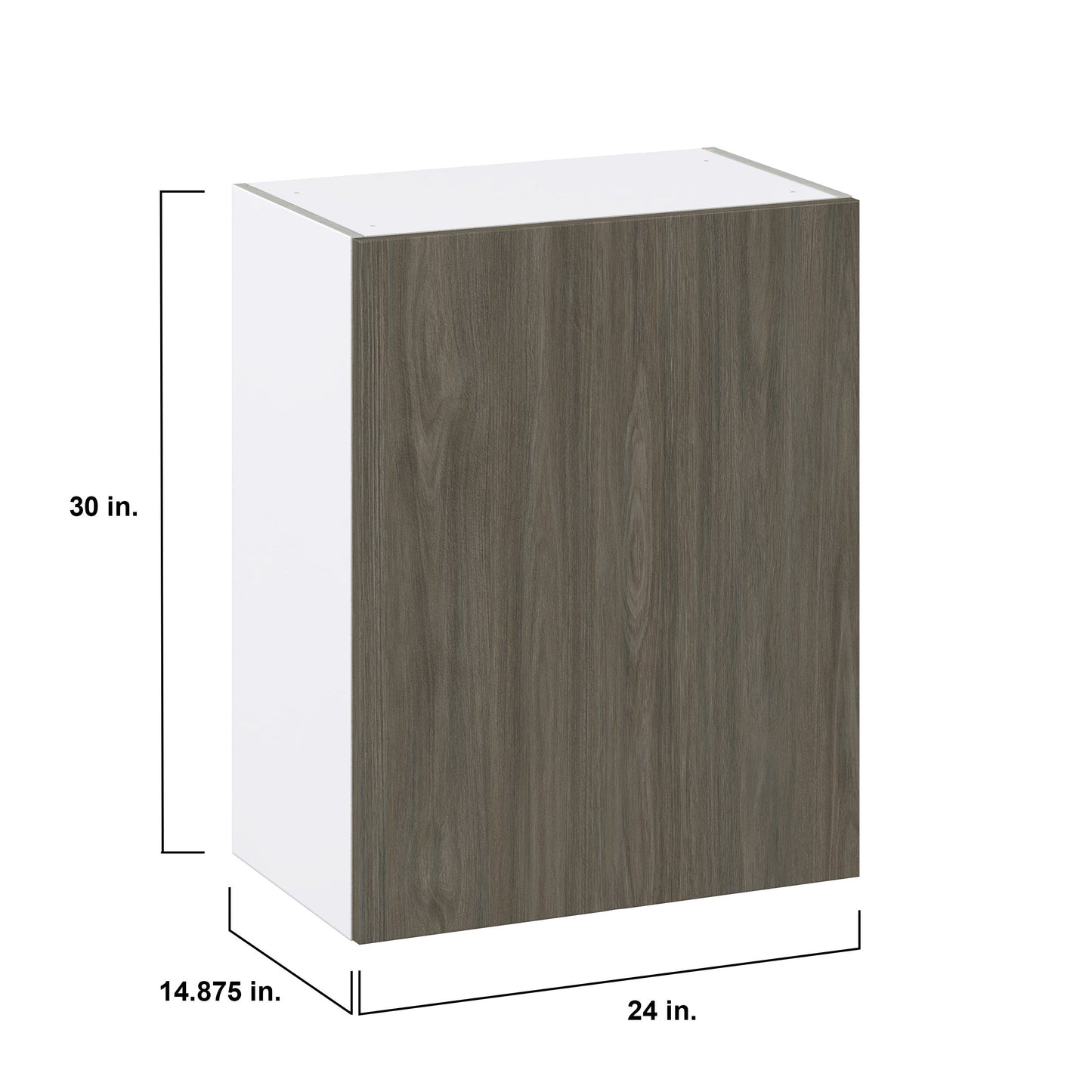 Hugo&Borg Savane 24-in W x 30-in H x 14-in D Textmel Wall Fully Assembled Cabinet (Flat Panel Slab Door Style)