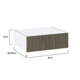 Hugo&Borg Savane 30-in W x 10-in H x 24-in D Textmel Wall Fully Assembled Cabinet (Flat Panel Slab Door Style)