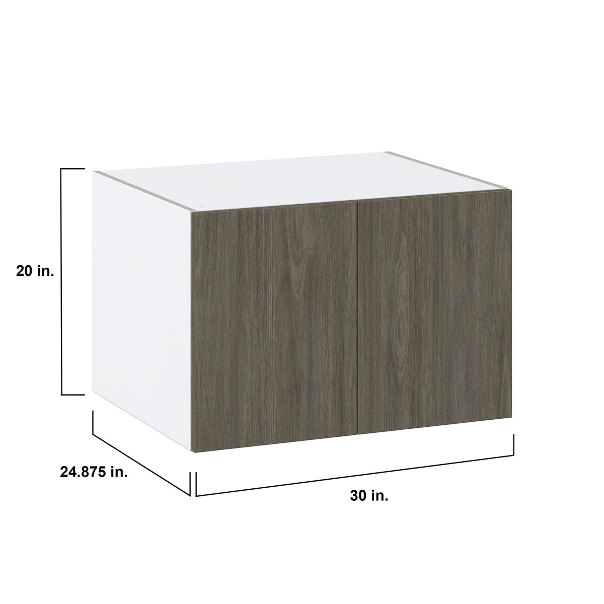 Hugo&Borg Savane 30-in W x 20-in H x 24-in D Textmel Wall Fully Assembled Cabinet (Flat Panel Slab Door Style)