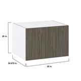 Hugo&Borg Savane 30-in W x 20-in H x 24-in D Textmel Wall Fully Assembled Cabinet (Flat Panel Slab Door Style)