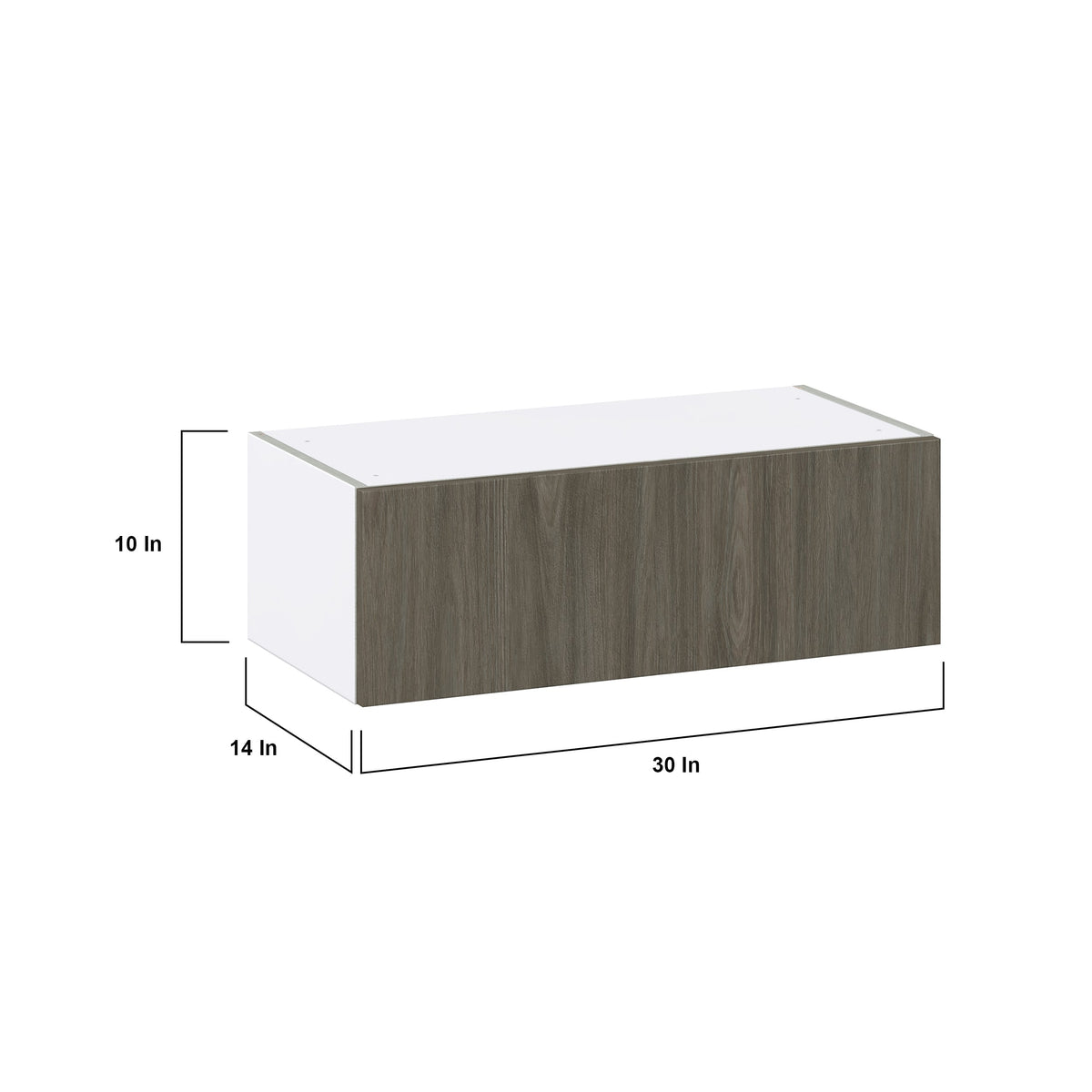 Hugo&Borg Savane 30-in W x 10-in H x 14-in D Textmel Wall Fully Assembled Cabinet (Flat Panel Slab Door Style)