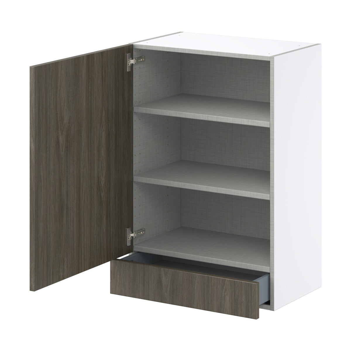 Hugo&Borg Savane 24-in W x 35-in H x 14-in D Textmel Wall Fully Assembled Cabinet (Flat Panel Slab Door Style)