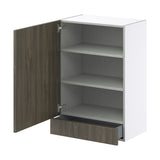 Hugo&Borg Savane 24-in W x 35-in H x 14-in D Textmel Wall Fully Assembled Cabinet (Flat Panel Slab Door Style)