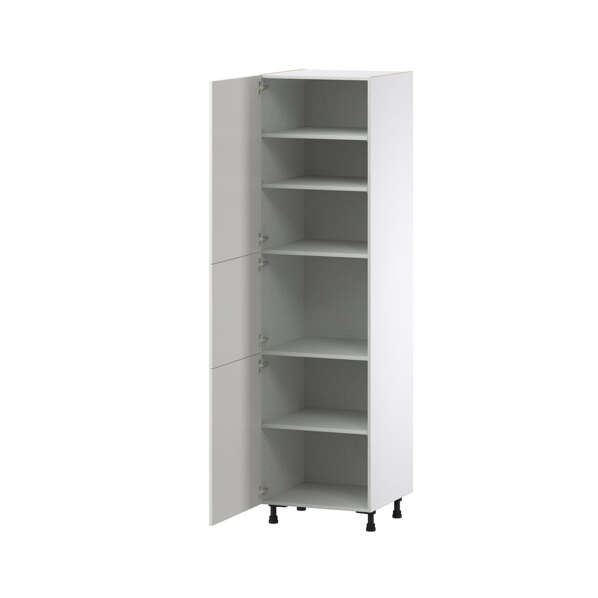 Hugo&Borg Belcourt 24-in W x 89.5-in H x 24-in D Gray Painted Pantry Fully Assembled Cabinet (Recessed Panel Shaker Door Style)