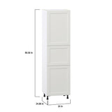 Hugo&Borg Belcourt 24-in W x 89.5-in H x 24-in D Gray Painted Pantry Fully Assembled Cabinet (Recessed Panel Shaker Door Style)