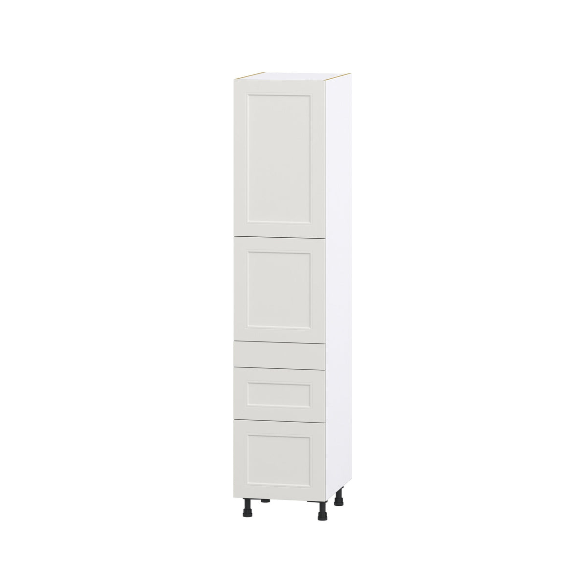 Hugo&Borg Belcourt 18-in W x 84.5-in H x 24-in D Gray Painted 5-Drawer Pantry Fully Assembled Cabinet (Recessed Panel Shaker Style)