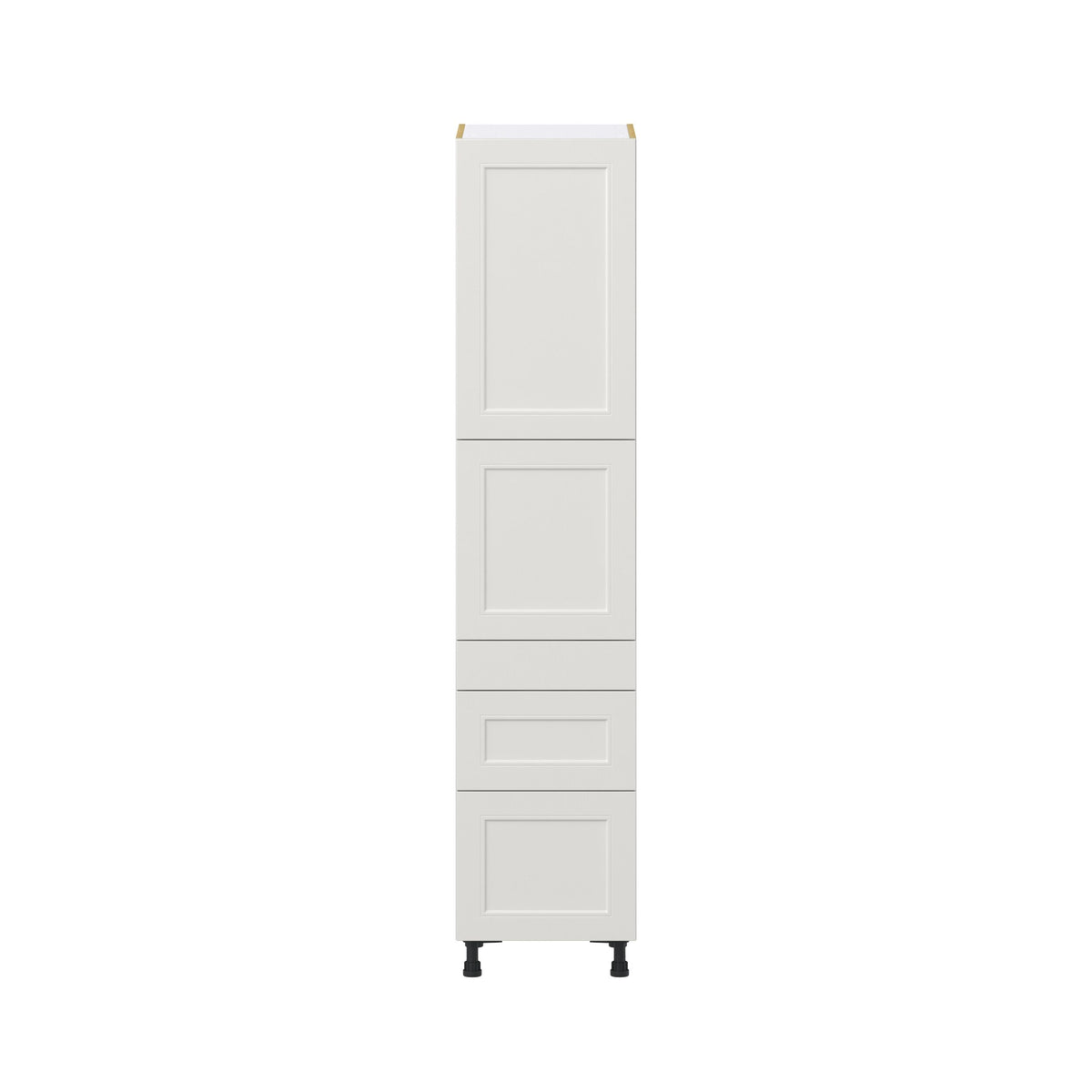 Hugo&Borg Belcourt 18-in W x 84.5-in H x 24-in D Gray Painted 5-Drawer Pantry Fully Assembled Cabinet (Recessed Panel Shaker Style)