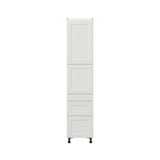 Hugo&Borg Belcourt 18-in W x 84.5-in H x 24-in D Gray Painted 5-Drawer Pantry Fully Assembled Cabinet (Recessed Panel Shaker Style)