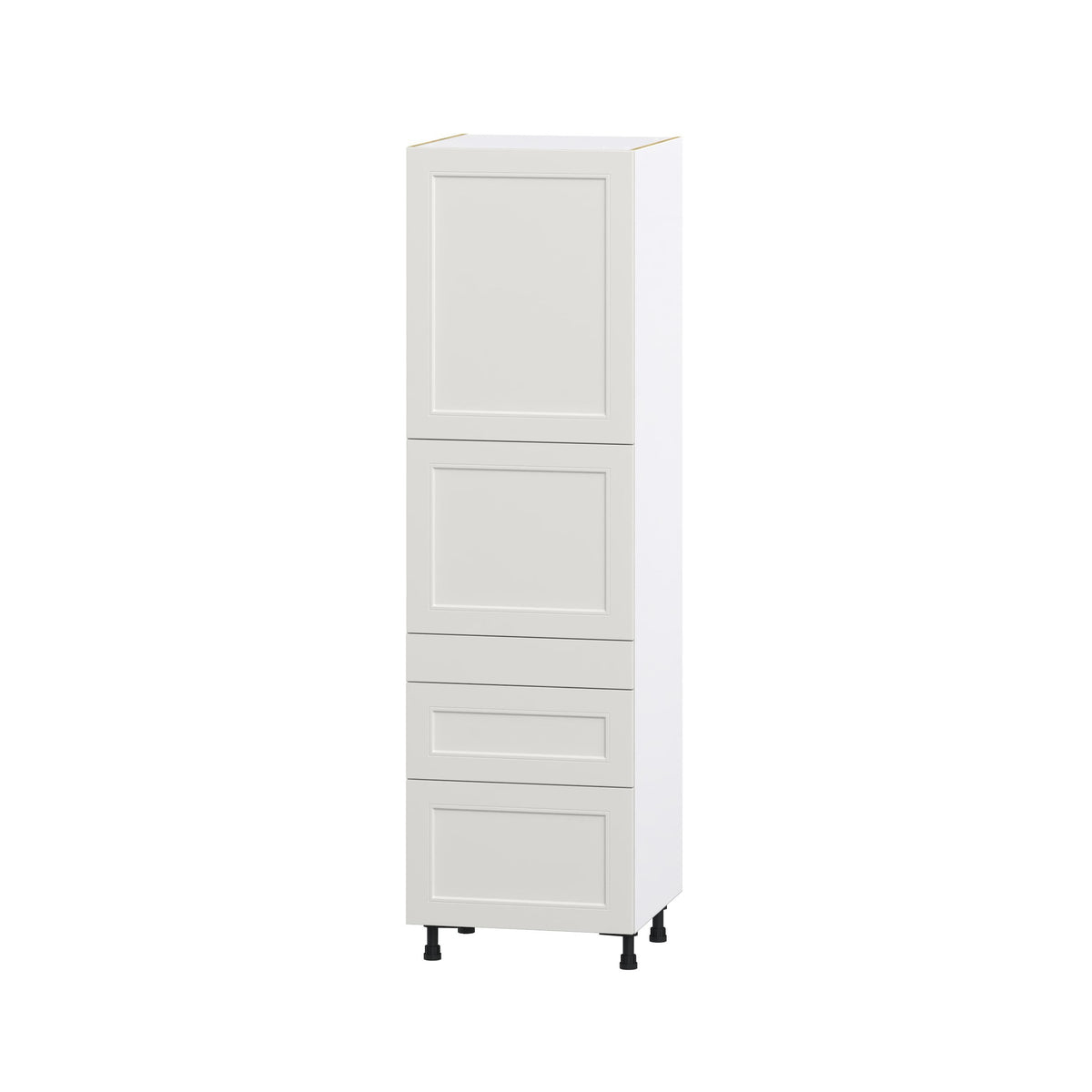 Hugo&Borg Belcourt 24-in W x 84.5-in H x 24-in D Gray Painted 5-Drawer Pantry Fully Assembled Cabinet (Recessed Panel Shaker Style)