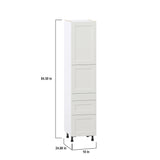 Hugo&Borg Belcourt 18-in W x 84.5-in H x 24-in D Gray Painted 5-Drawer Pantry Fully Assembled Cabinet (Recessed Panel Shaker Style)