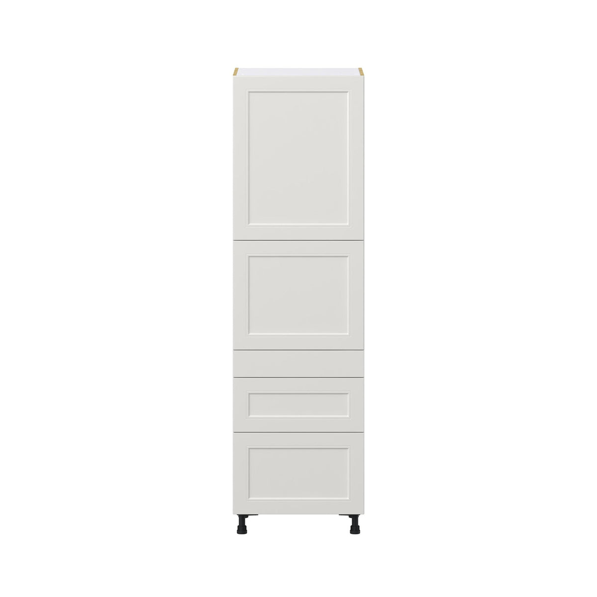 Hugo&Borg Belcourt 24-in W x 84.5-in H x 24-in D Gray Painted 5-Drawer Pantry Fully Assembled Cabinet (Recessed Panel Shaker Style)