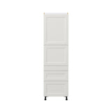 Hugo&Borg Belcourt 24-in W x 84.5-in H x 24-in D Gray Painted 5-Drawer Pantry Fully Assembled Cabinet (Recessed Panel Shaker Style)