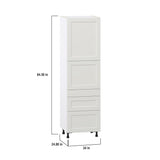 Hugo&Borg Belcourt 24-in W x 84.5-in H x 24-in D Gray Painted 5-Drawer Pantry Fully Assembled Cabinet (Recessed Panel Shaker Style)