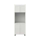 Hugo&Borg Belcourt 30-in W x 84.5-in H x 24-in D Gray Painted Single Oven Pantry Fully Assembled Cabinet (Recessed Panel Shaker Style)