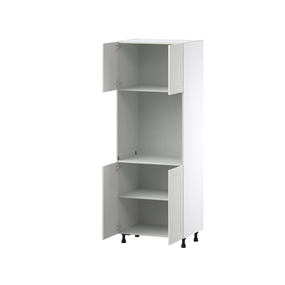 Hugo&Borg Belcourt 30-in W x 84.5-in H x 24-in D Gray Painted Single Oven Pantry Fully Assembled Cabinet (Recessed Panel Shaker Style)