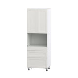 Hugo&Borg Belcourt 30-in W x 89.5-in H x 24-in D Gray Painted 3-Drawers Pantry Fully Assembled Cabinet (Recessed Panel Shaker Style)
