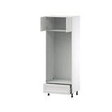 Hugo&Borg Belcourt 30-in W x 84.5-in H x 24-in D Gray Painted 1-Drawer Single or Double Oven Pantry Fully Assembled Cabinet (Recessed Panel Shaker Style)