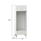 Hugo&Borg Belcourt 30-in W x 84.5-in H x 24-in D Gray Painted 1-Drawer Single or Double Oven Pantry Fully Assembled Cabinet (Recessed Panel Shaker Style)