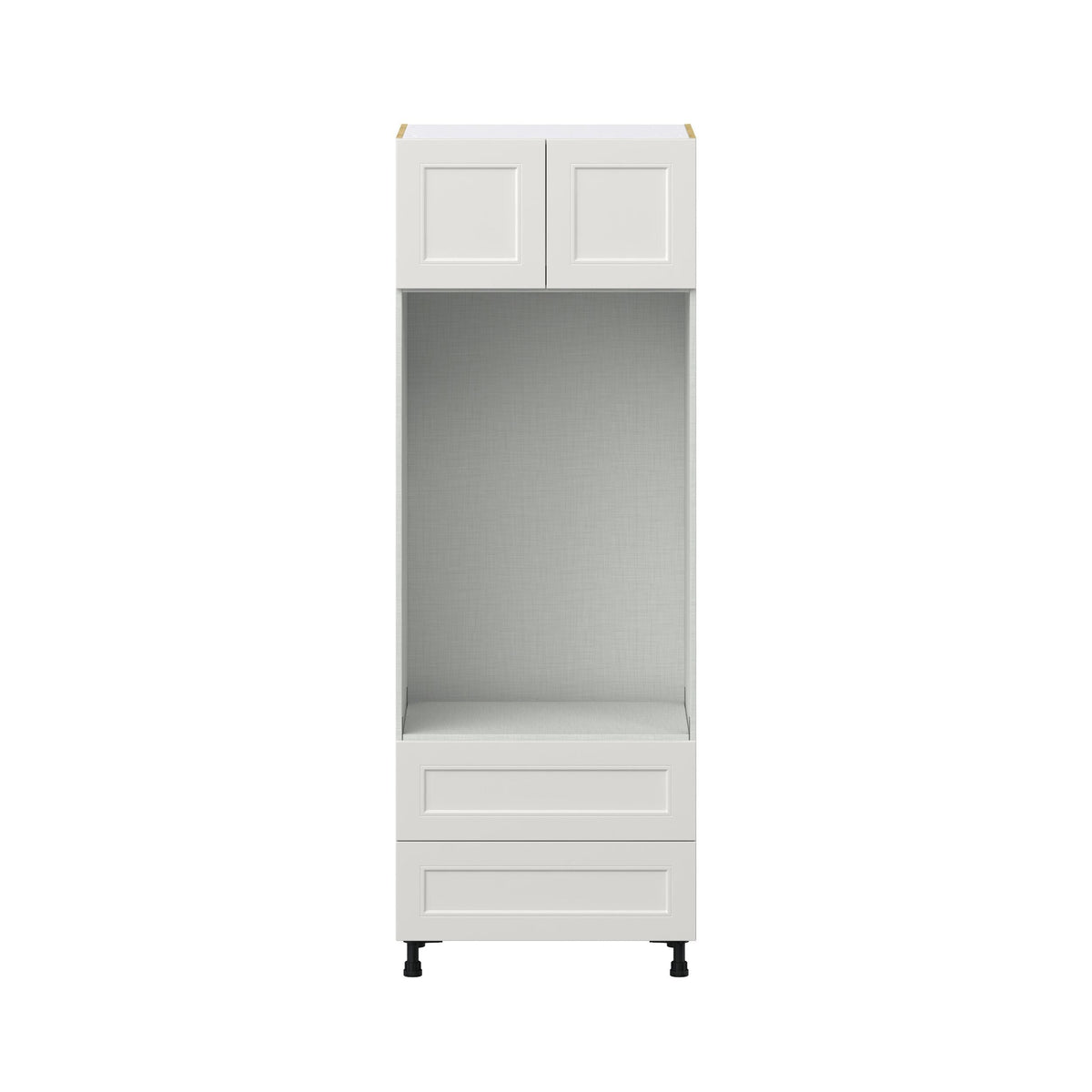 Hugo&Borg Belcourt 30-in W x 84.5-in H x 24-in D Gray Painted 2-Drawers Microwave Pantry Fully Assembled Cabinet (Recessed Panel Shaker Style)