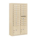 3800 Horizontal Series 20-Compartment with 2-Parcel Locker Surface Mount Mailbox - Super Arbor