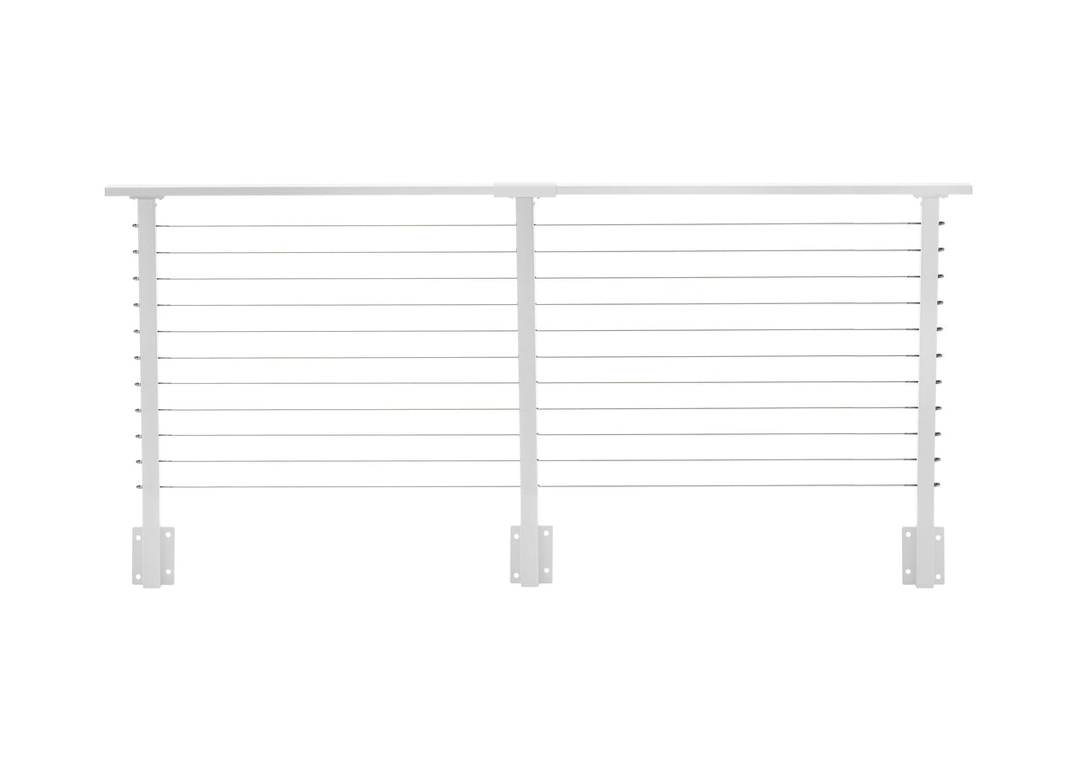 CityPost Face Mount x 36-in White Steel Deck Cable Rail Kit