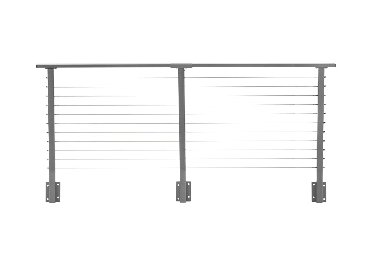 CityPost Face Mount x 36-in Grey Steel Deck Cable Rail Kit