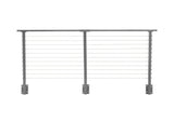 CityPost Face Mount x 36-in Grey Steel Deck Cable Rail Kit