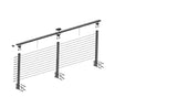 CityPost Face Mount x 42-in Grey Steel Deck Cable Rail Kit