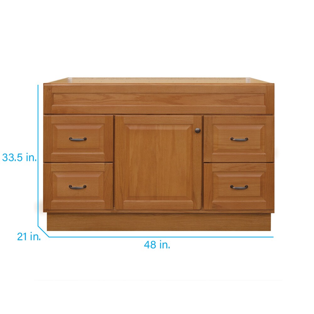Project Source 48-in Golden Bathroom Vanity Base Cabinet without Top