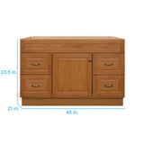 Project Source 48-in White Bathroom Vanity Cabinet