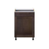 Hugo&Borg 24-in W x 34.5-in H x 21-in D Wood 1-Drawer Base Fully Assembled Cabinet (Recessed Panel Shaker Style)
