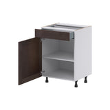 Hugo&Borg 24-in W x 34.5-in H x 21-in D Wood 1-Drawer Base Fully Assembled Cabinet (Recessed Panel Shaker Style)