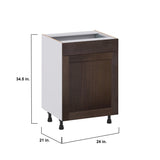 Hugo&Borg 24-in W x 34.5-in H x 21-in D Wood 1-Drawer Base Fully Assembled Cabinet (Recessed Panel Shaker Style)