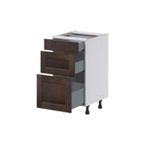 Hugo&Borg 18-in W x 34.5-in H x 21-in D Wood 3-Drawer Base Fully Assembled Cabinet (Recessed Panel Style)