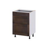 Hugo&Borg 24-in W x 34.5-in H x 21-in D Wood 3-Drawer Base Fully Assembled Cabinet (Recessed Panel Style)