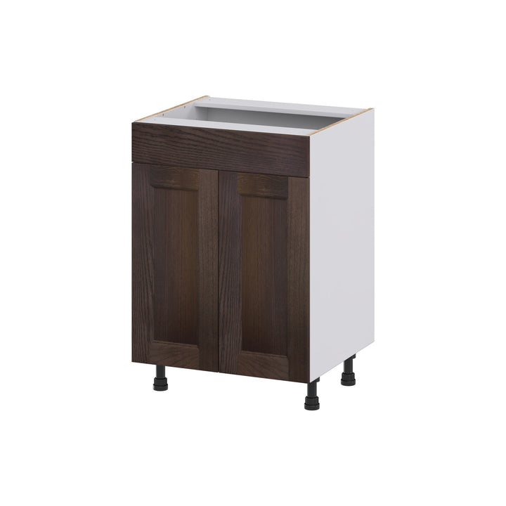 Hugo&Borg 24-in W x 34.5-in H x 21-in D Wood Sink Base Fully Assembled Cabinet (Recessed Panel Shaker Style)