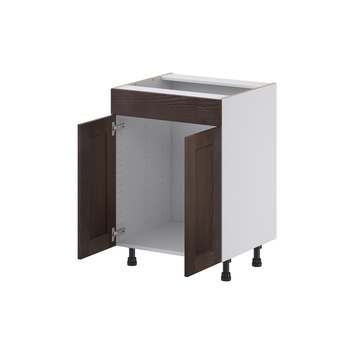 Hugo&Borg 24-in W x 34.5-in H x 21-in D Wood Sink Base Fully Assembled Cabinet (Recessed Panel Shaker Style)