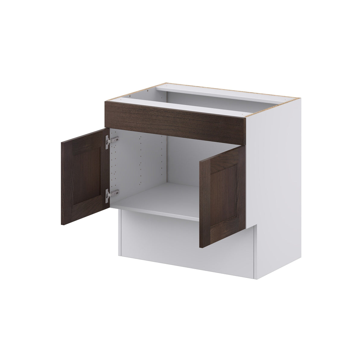 Hugo&Borg 30-in W x 30-in H x 21-in D Wood Sink Base Fully Assembled Cabinet (Recessed Panel Shaker Style)