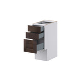 Hugo&Borg 12-in W x 30-in H x 21-in D Wood 4-Drawer Base Fully Assembled Cabinet (Recessed Panel Style)