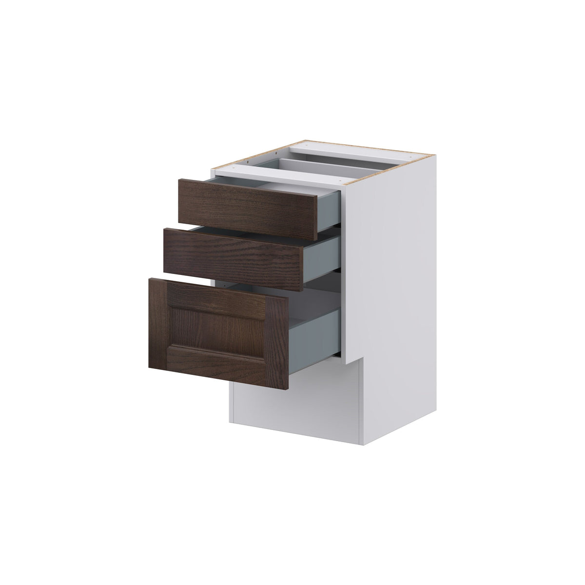 Hugo&Borg 18-in W x 30-in H x 21-in D Wood 3-Drawer Base Fully Assembled Cabinet (Recessed Panel Style)