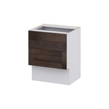 Hugo&Borg 24-in W x 30-in H x 21-in D Wood 3-Drawer Base Fully Assembled Cabinet (Recessed Panel Style)