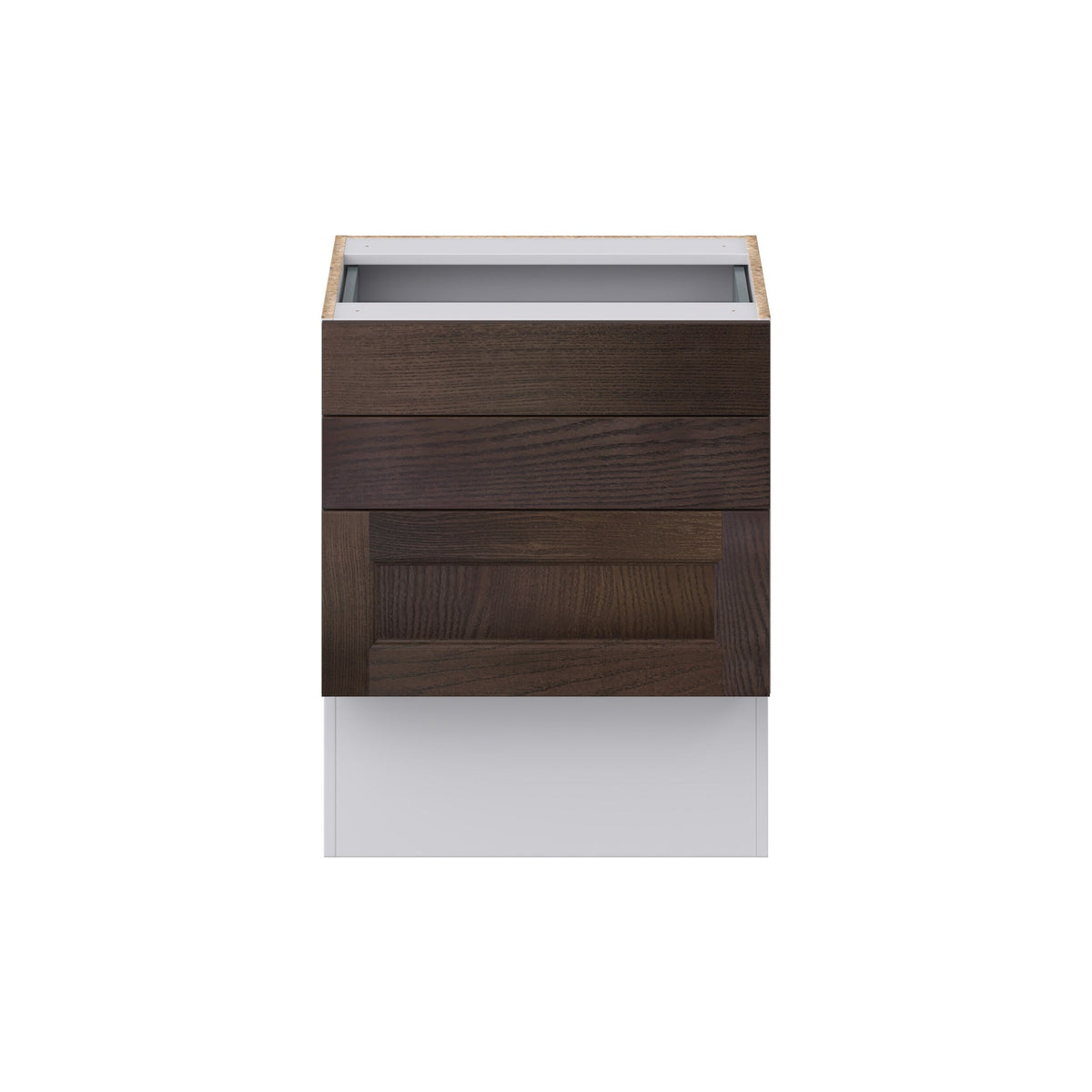 Hugo&Borg 24-in W x 30-in H x 21-in D Wood 3-Drawer Base Fully Assembled Cabinet (Recessed Panel Style)