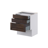 Hugo&Borg 24-in W x 30-in H x 21-in D Wood 3-Drawer Base Fully Assembled Cabinet (Recessed Panel Style)