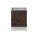 Hugo&Borg 24-in W x 32.5-in H x 23-in D Wood 3-Drawer Base Fully Assembled Cabinet (Recessed Panel Style)