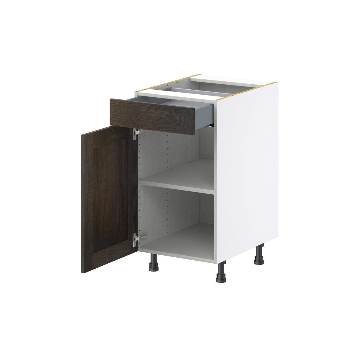 Hugo&Borg Montclaire 18-in W x 34.5-in H x 24-in D Wood 1-Drawer Base Fully Assembled Cabinet (Recessed Panel Shaker Style)