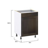 Hugo&Borg Montclaire 24-in W x 34.5-in H x 24-in D Wood 1-Drawer Base Fully Assembled Cabinet (Recessed Panel Shaker Style)