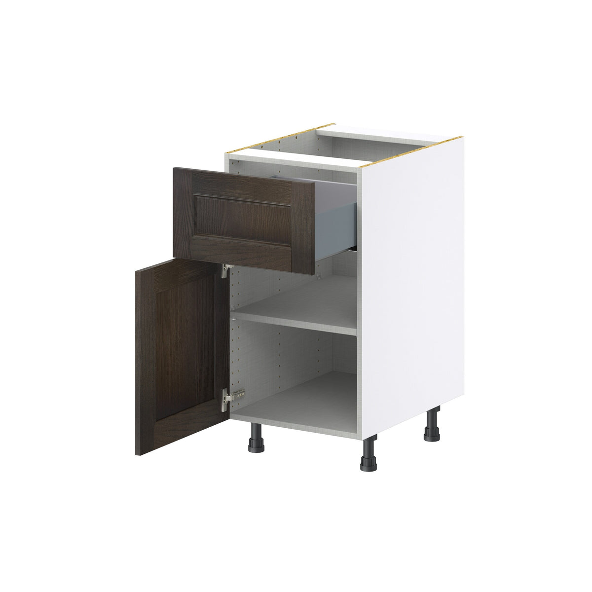 Hugo&Borg Montclaire 18-in W x 34.5-in H x 25-in D Wood 1-Drawer Base Fully Assembled Cabinet (Recessed Panel Shaker Style)