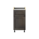 Hugo&Borg Montclaire 18-in W x 34.5-in H x 25-in D Wood 1-Drawer Base Fully Assembled Cabinet (Recessed Panel Shaker Style)